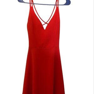Elegant Red Strappy Dress